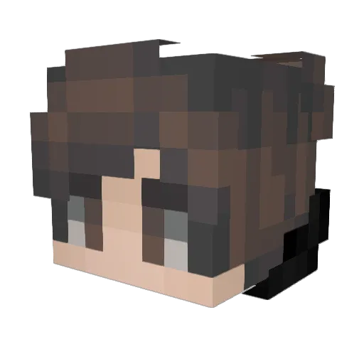 TvaLLa Minecraft avatar head, 3D render