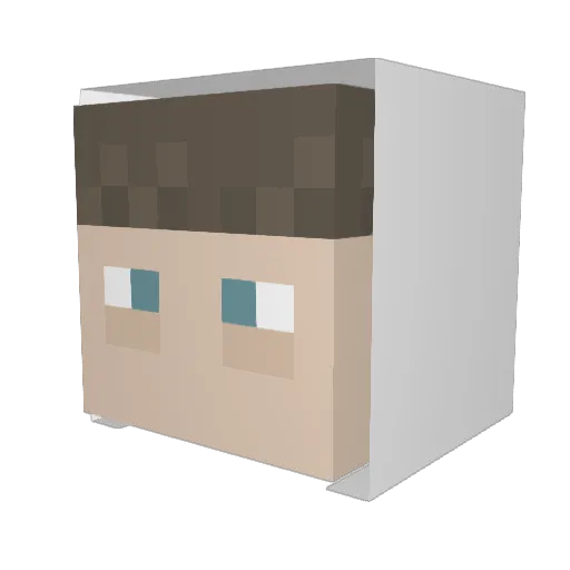Tvanar Minecraft avatar head, 3D render