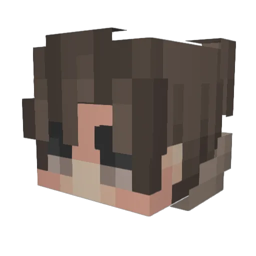 Tvckless Minecraft avatar head, 3D render