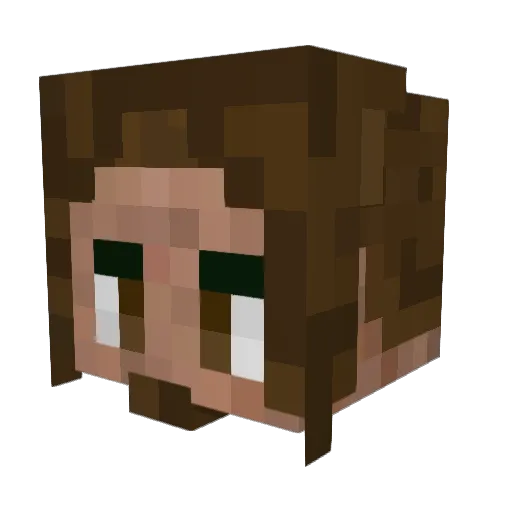 TvigMaster Minecraft avatar head, 3D render