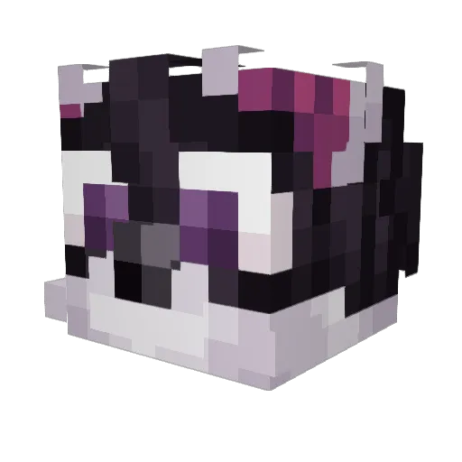 Tviiix Minecraft avatar head, 3D render