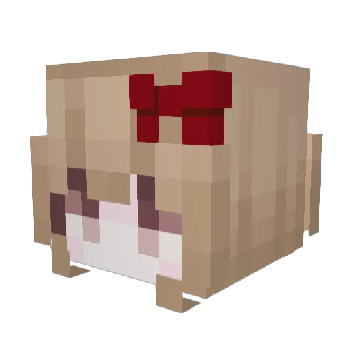 Tvnaka Minecraft avatar head, 3D render