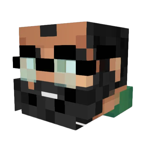 Tvo92 Minecraft avatar head, 3D render