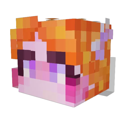 Tvoe_Lunushko Minecraft avatar head, 3D render