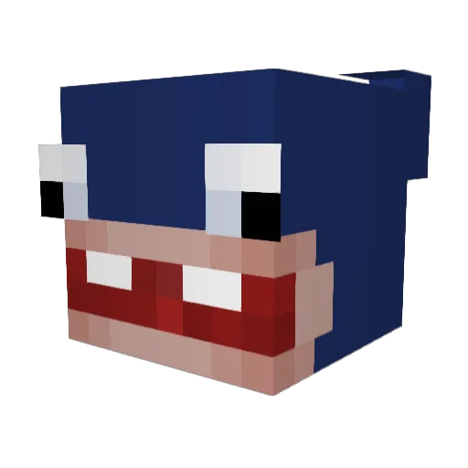 Tvqx Minecraft avatar head, 3D render