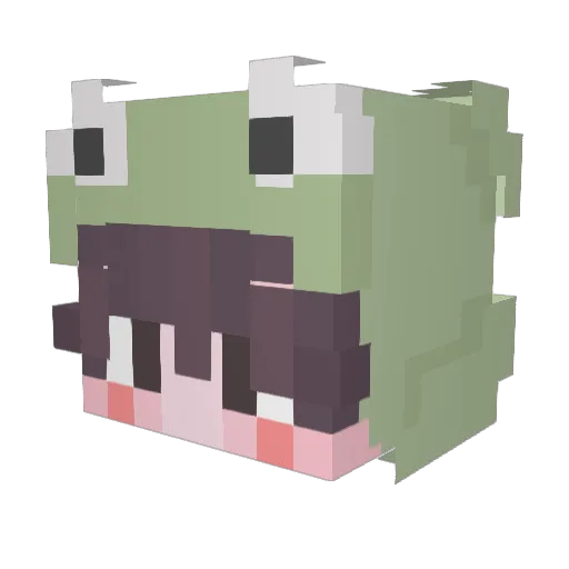 Tvxx Minecraft avatar head, 3D render