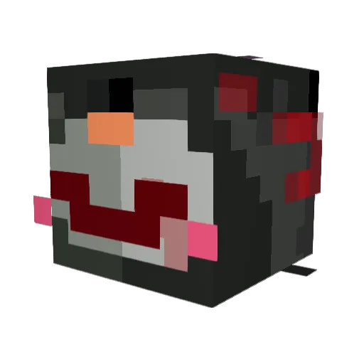 Tw0Day Minecraft avatar head, 3D render