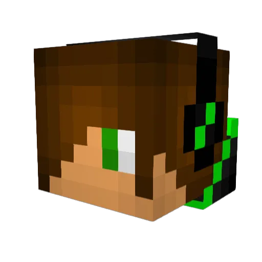Tw1ck Minecraft avatar head, 3D render