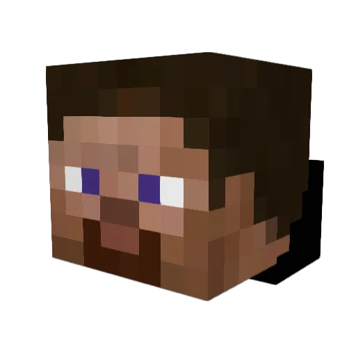 Tw1nna_ Minecraft avatar head, 3D render