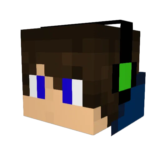 TwD_Major7 Minecraft avatar head, 3D render