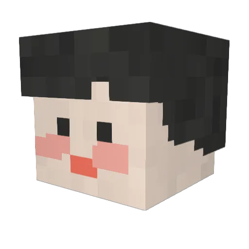 TwKH Minecraft avatar head, 3D render