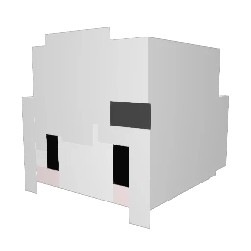 TwTten Minecraft avatar head, 3D render