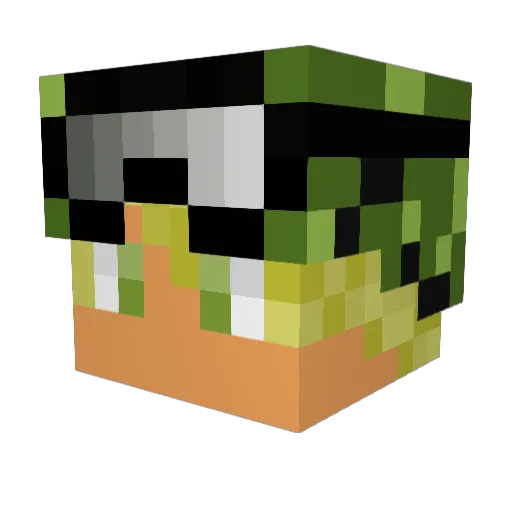 Twa1z Minecraft avatar head, 3D render
