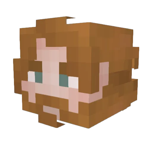Twandhi Minecraft avatar head, 3D render