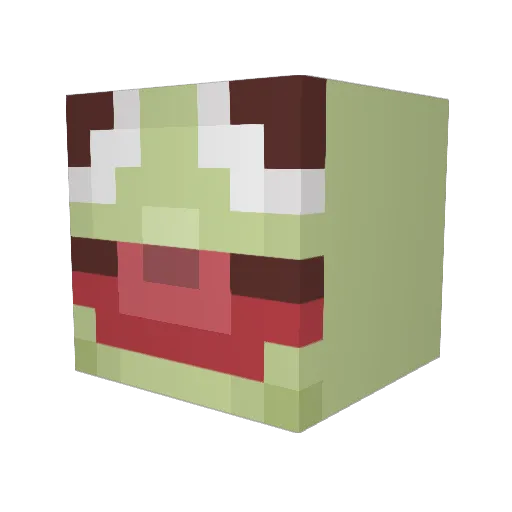 Twas_ Minecraft avatar head, 3D render