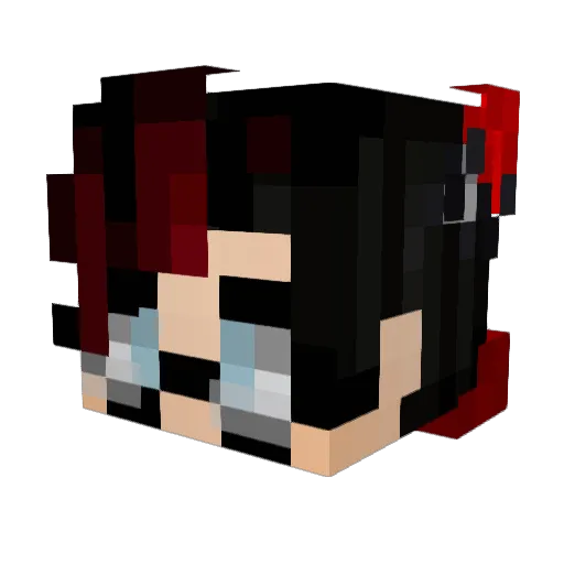 Twash_queen Minecraft avatar head, 3D render