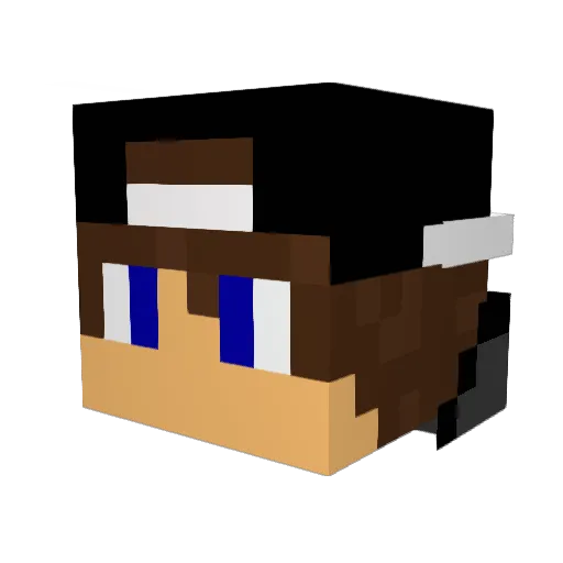 Twath Minecraft avatar head, 3D render