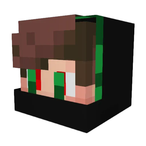 Twbag1 Minecraft avatar head, 3D render