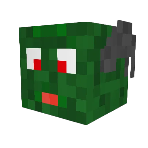 TweakyArtist8 Minecraft avatar head, 3D render