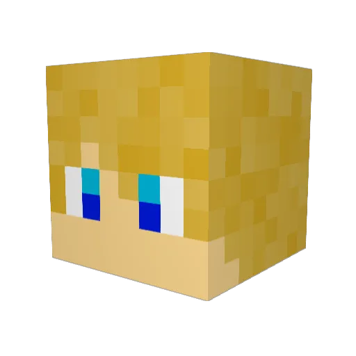 TweaxYanik Minecraft avatar head, 3D render