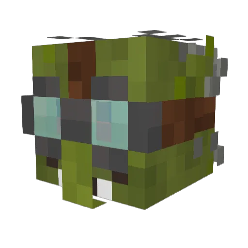 Twee9 Minecraft avatar head, 3D render