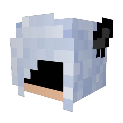 Twee_Blue Minecraft avatar head, 3D render