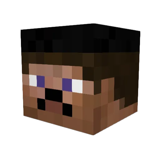 Tweedix__ Minecraft avatar head, 3D render