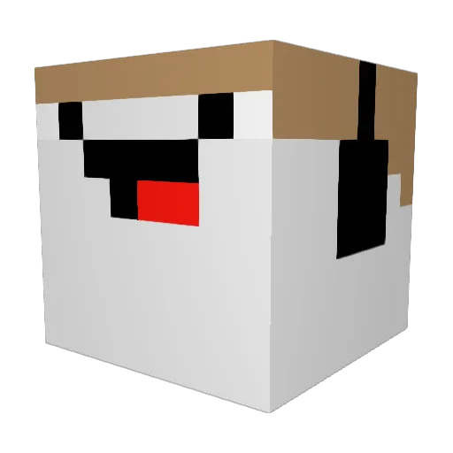 Tweeks__ Minecraft avatar head, 3D render