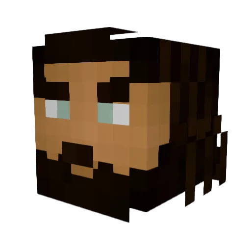 Tweekyz8 Minecraft avatar head, 3D render