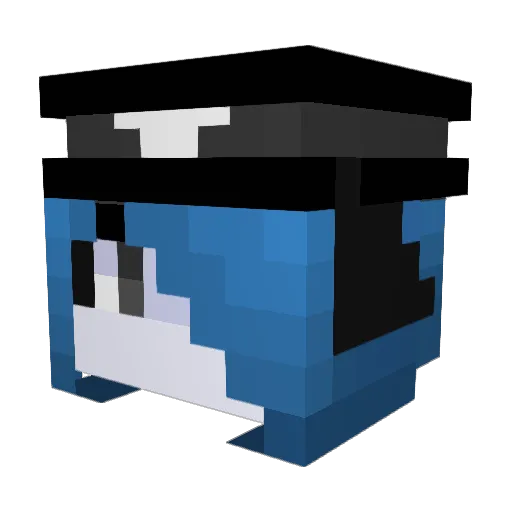 Tweenstrip Minecraft avatar head, 3D render