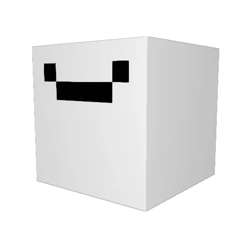 Tweeo Minecraft avatar head, 3D render
