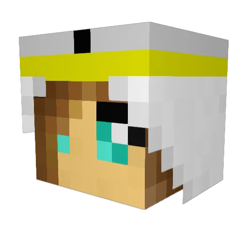 TweetyQueen Minecraft avatar head, 3D render