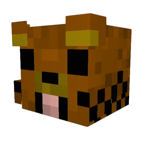 Twei Minecraft avatar head, 3D render