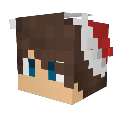 Twell_Top Minecraft avatar head, 3D render