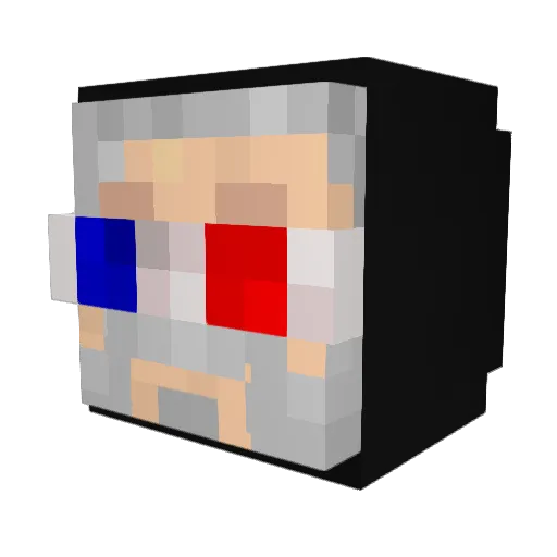 TwelveYearsOld Minecraft avatar head, 3D render