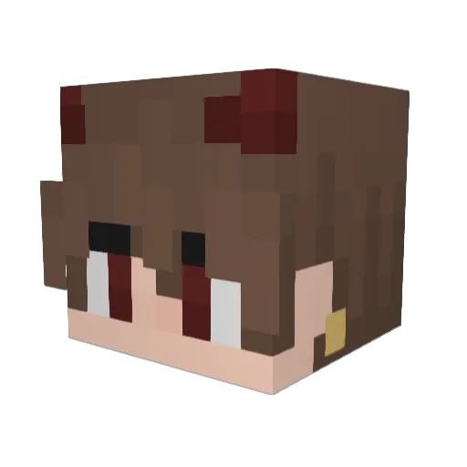 Twelw Minecraft avatar head, 3D render