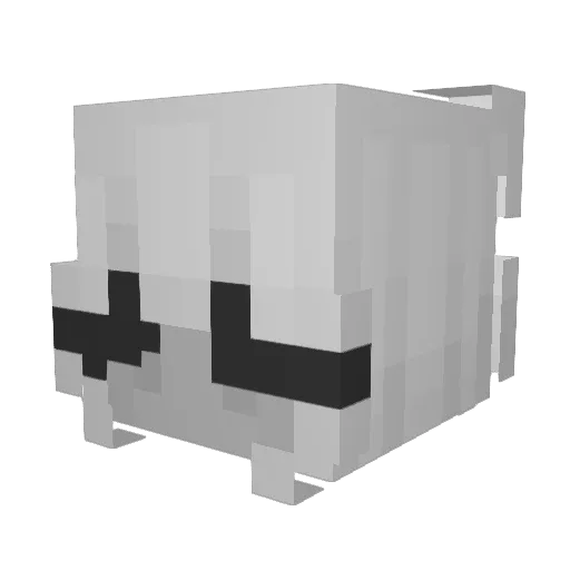 Twenter Minecraft avatar head, 3D render