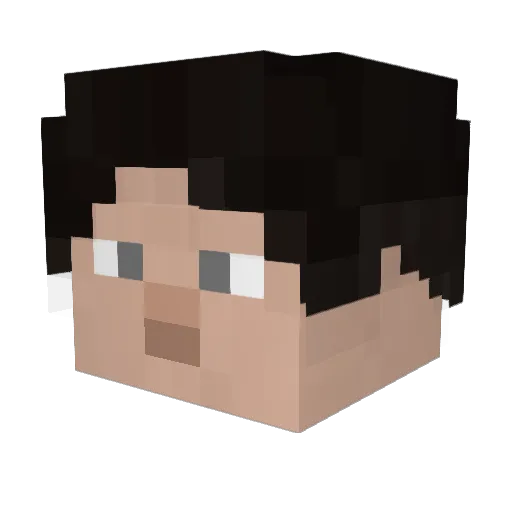 Twentieth_ Minecraft avatar head, 3D render