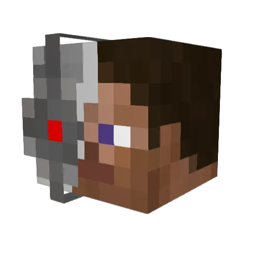 Twenty20Ice Minecraft avatar head, 3D render