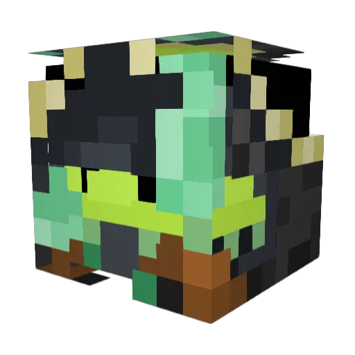 TwentyPage Minecraft avatar head, 3D render