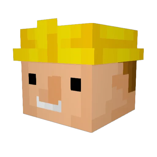 Twentyone1 Minecraft avatar head, 3D render
