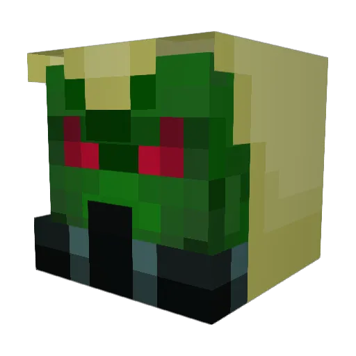 TwerkZilla Minecraft avatar head, 3D render