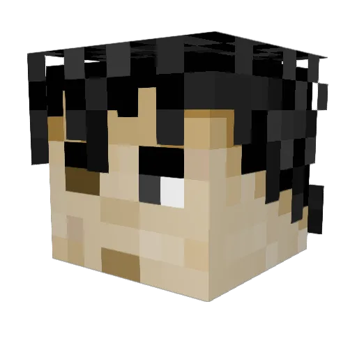 TwerkingRacks Minecraft avatar head, 3D render