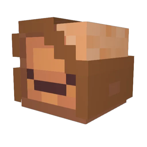 Twesterny Minecraft avatar head, 3D render