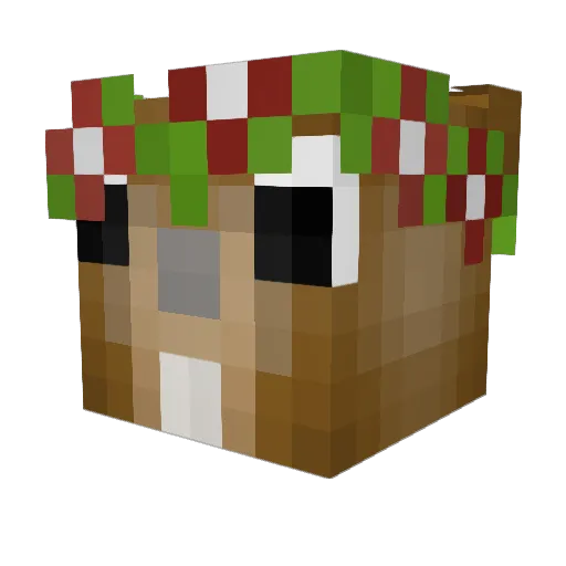Twett Minecraft avatar head, 3D render