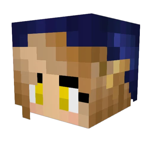TwiZora Minecraft avatar head, 3D render