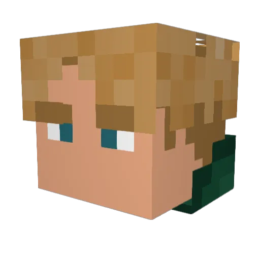 Twi_Light_Prince Minecraft avatar head, 3D render