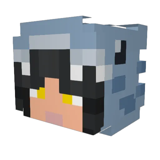 TwiceTT Minecraft avatar head, 3D render