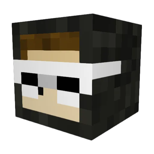 Twicelyte Minecraft avatar head, 3D render