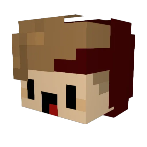 Twifph Minecraft avatar head, 3D render